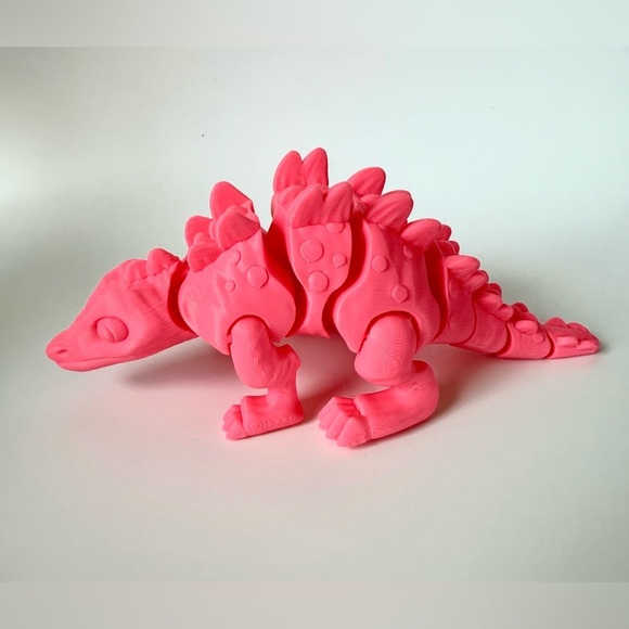 3D Printed Articulated Pink Dinosaur Toy – Flexible & Fun - Picture 2 of 14